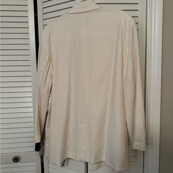 Old Navy Women's Off-White Linen Blazer - Picture 3 of 3